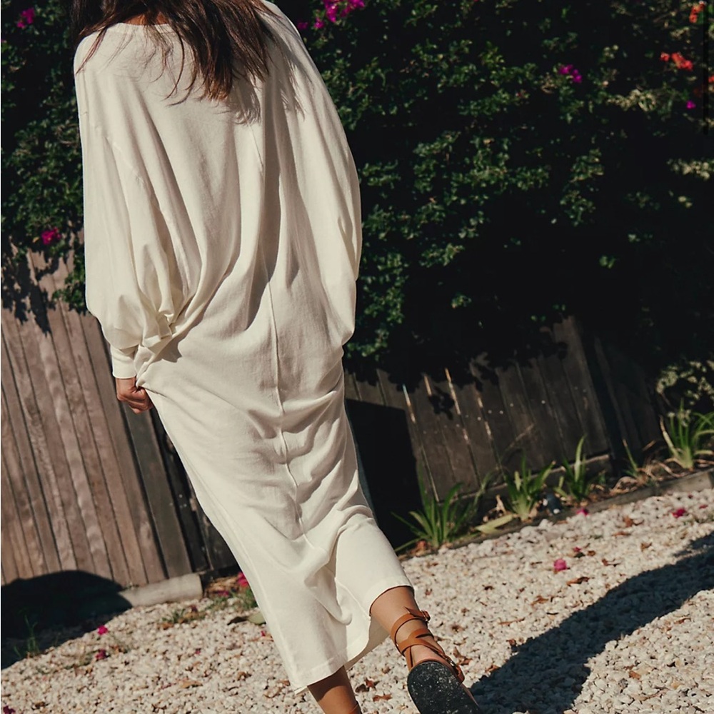 FP Beach Free People Lifestyle Maxi Dress Long Sleeve Sand Sable NWT Size XS - Picture 8 of 10